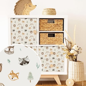 IKEA KALLAX furniture wrap - Cute forest animal faces