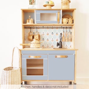 Sticker set for IKEA DUKTIG play kitchen - Delightful cupcakes (blue)