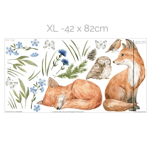 Woodland wall stickers - Magical forest - foxes