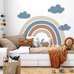 Rainbow wall sticker (Soft blue)