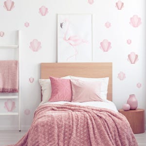 Väggklistermärken i snäckmix - Dusty rose