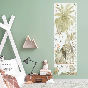 Messlatte - Löwen - Wandtattoo, Dschungel Wandtattoo, Wanddeko Kinderzimmer, Babyzimmer, Wandsticker, selbstklebend, PVC-frei