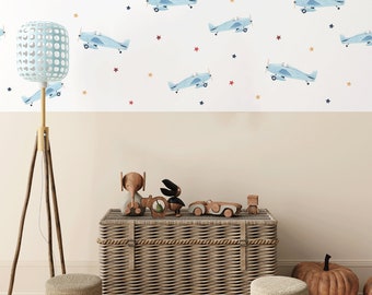 Airplane wall stickers (blue)