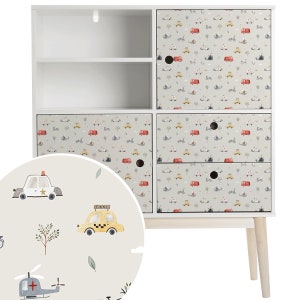 Meubelfolie - Road Trip (ecru) - IKEA hack - meubelstickers - meubelsticker voor kinderen