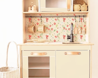 Stickerset voor IKEA DUKTIG speelkeuken - Aardbeien