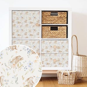 IKEA KALLAX meubelfolie - Bunny Blossoms wit