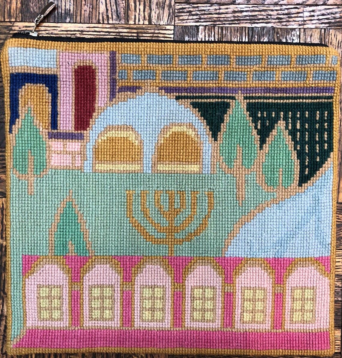 Finished Needlepoint Talis Bag Tallit Bag Hand Embroidered Etsy