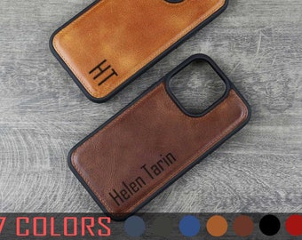 iPhone Leather Case, 14-13-12-11 Case, Leather iPhone Case, Regalo para él, Regalos personalizados