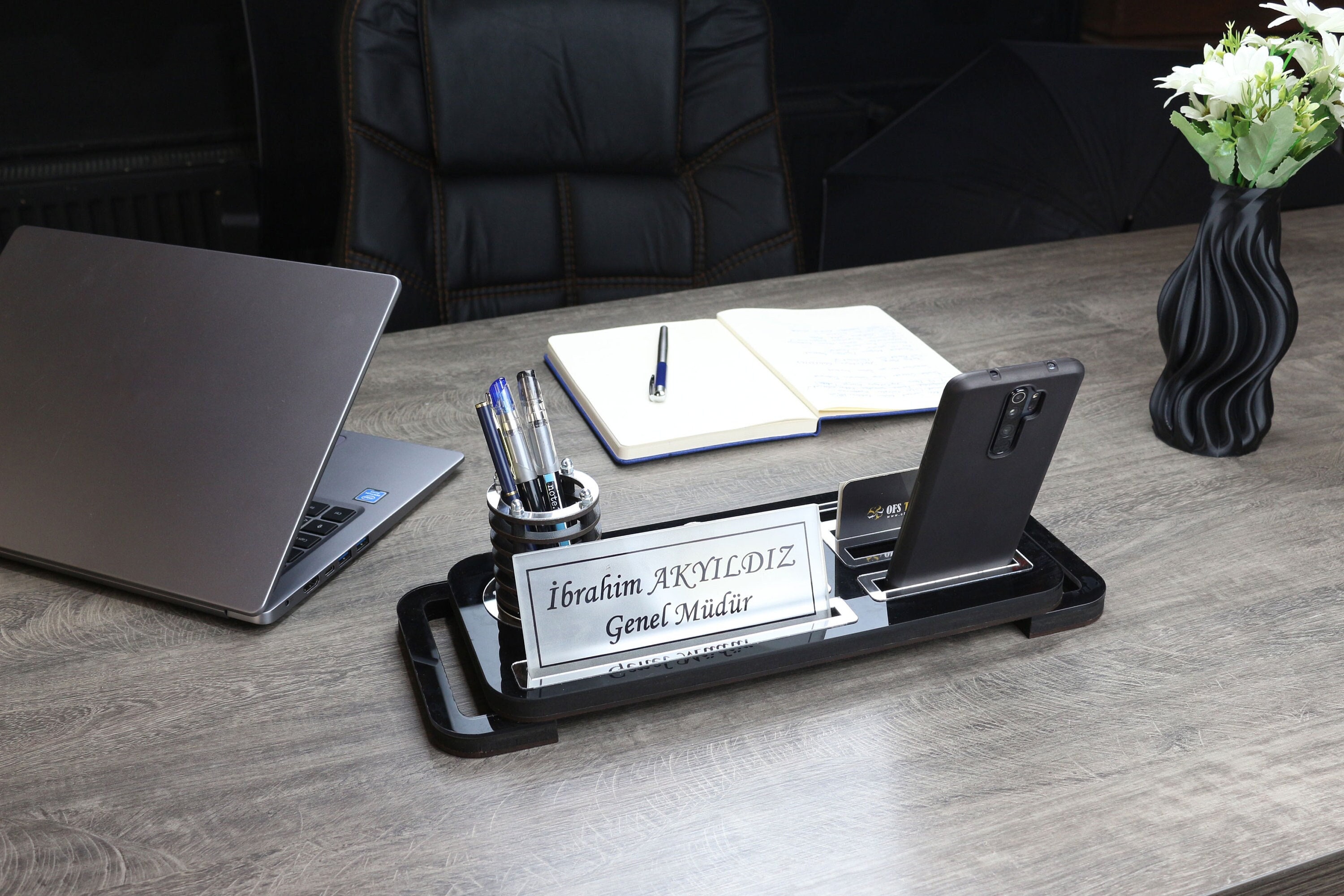 Custom Wooden Desk Name Plate Card Holder New Job Gift Etsy