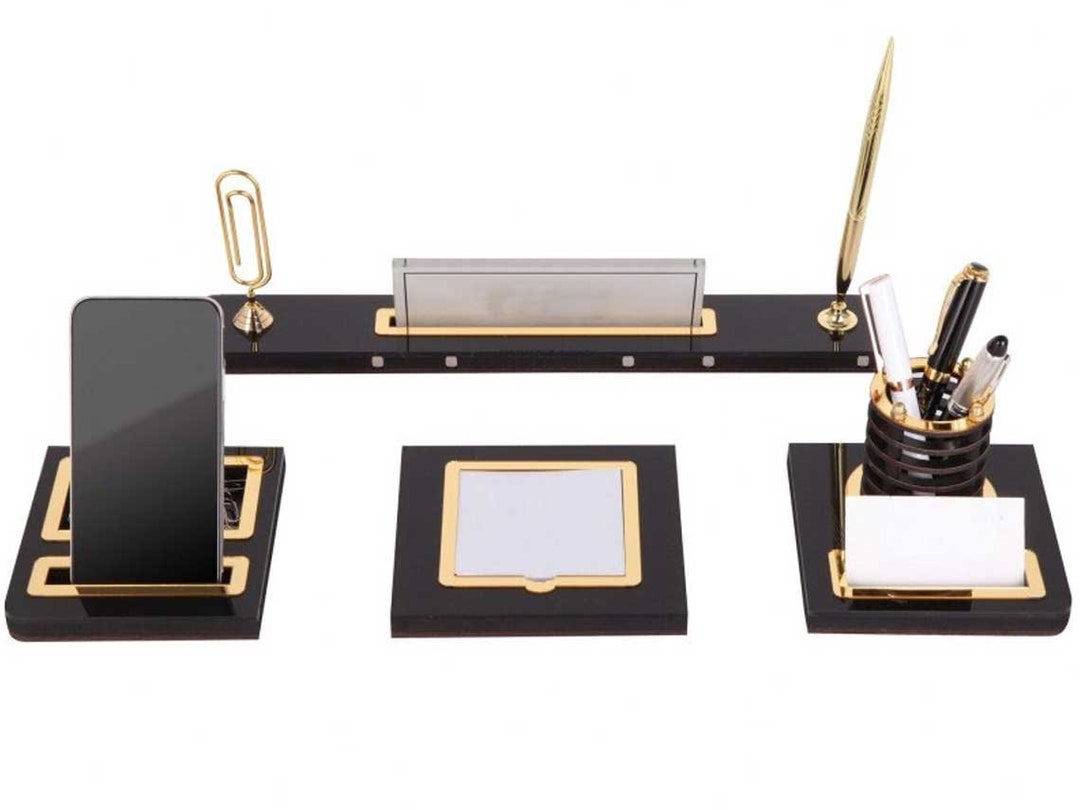 Personalized Luxury Desk Name Plate Black Wooden Desk Name Plate With