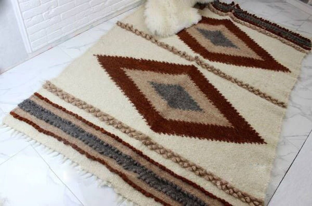 Fluffy Wool Blanket Hutsul Blanket Woolen Coverlet Etsy