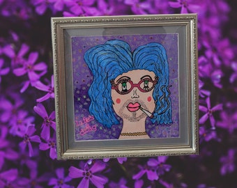 Drag Queen Hand Drawn canvas