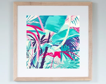 Palm Print/Palms Print/Palm Art Print/Palm House Print/Kew Gardens Print/Botanical Print/Pink Art Print/Tropical Art Print/