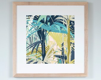 Palm Print/Palms Print/Palm Art Print/Banana Plant/Palm House Print/Kew Gardens Print/Botanical Print/Pink Art Print/Tropical Art Print/