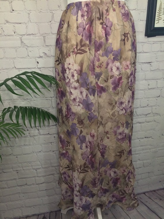 Vintage Y2K Floral Skirt Tag Size 14 | Spring Flo… - image 3