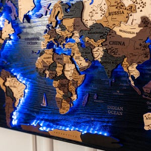 Couples Travel Map – Wooden World Map, Push Pin Travel Map, Customized Map Art, Extra Large Wall Decor for Travelers