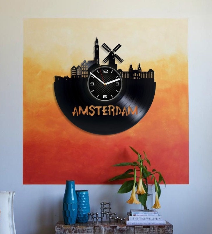 Details about   Netherlands Crest Vinyl Record Wall Clock Dutch Home Decor Flag Sign Holland Art 