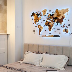 World Map Push Pin, Travel Map