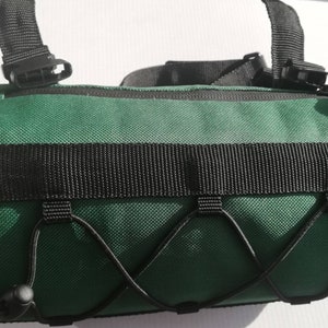 HANDLEBAR BAG - Cordura Burrito bar bag in Green ( M)