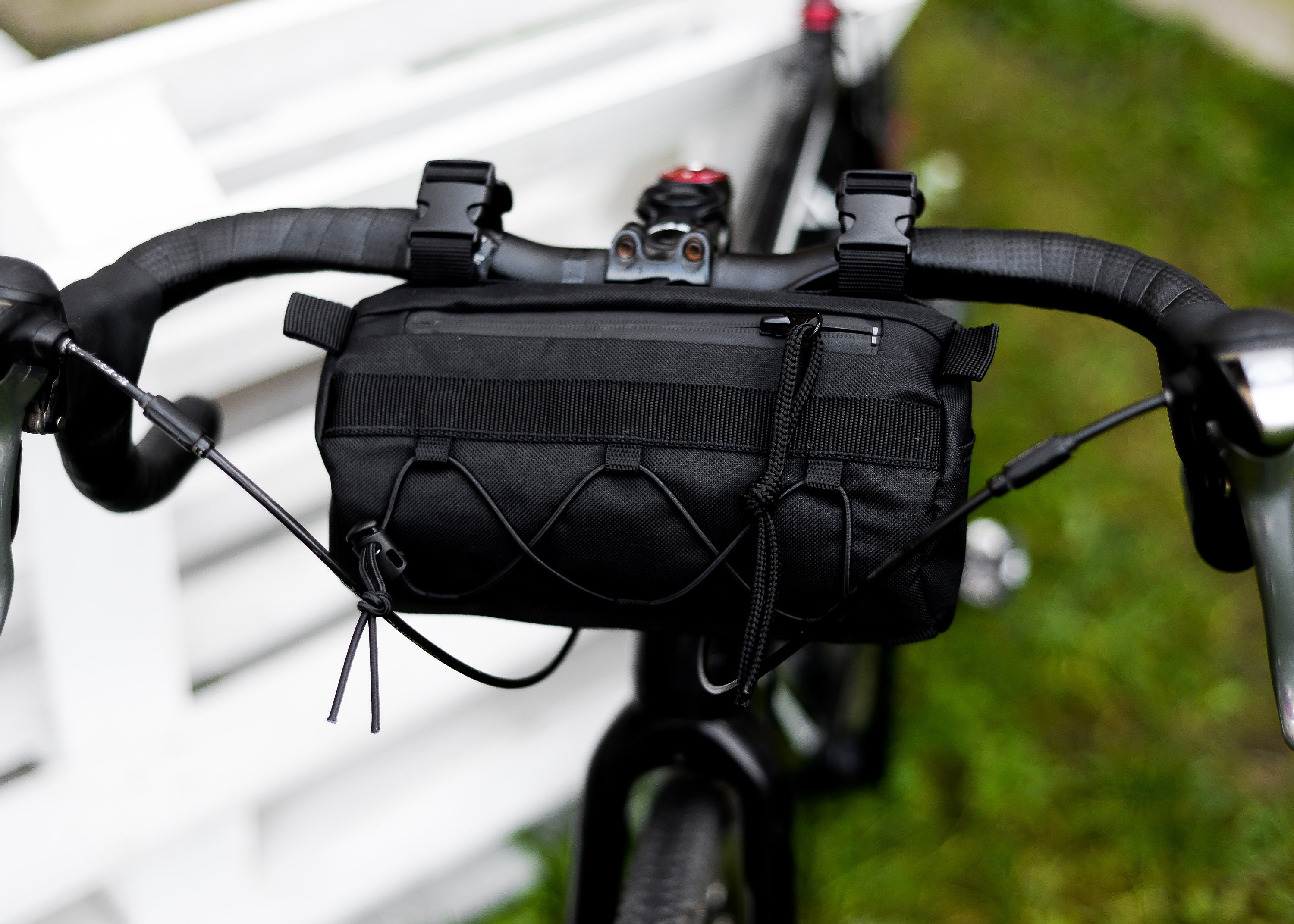 HANDLEBAR BAG - Cordura Burrito Bar Bag in Black (M) - Etsy