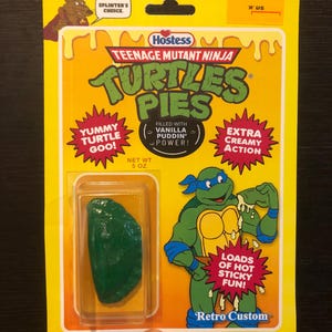 Réplica de pastel de tortuga en tarjeta Tmnt Leonardo Objeto coleccionable raro Tortugas Ninja