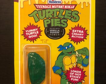 Turtle Pie Replica On Card Tmnt Leonardo Collectible Rare Item Ninja Turtles
