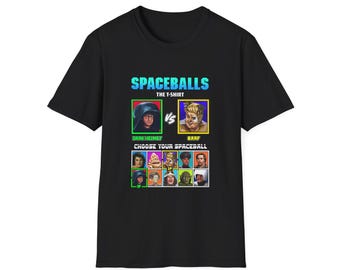 Camiseta Spaceballs vs. Juego Mashup Unisex Softstyle Negro