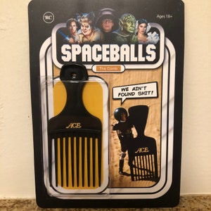 Spaceballs Hair Pick movie Parody Star Wars custom made card with comb in package