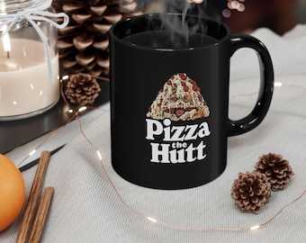 Taza de café negra de Pizza the Hutt (325 ml y 450 ml)