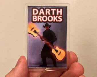 Darth Brooks parody fridge magnet hand made 2.75x1.75