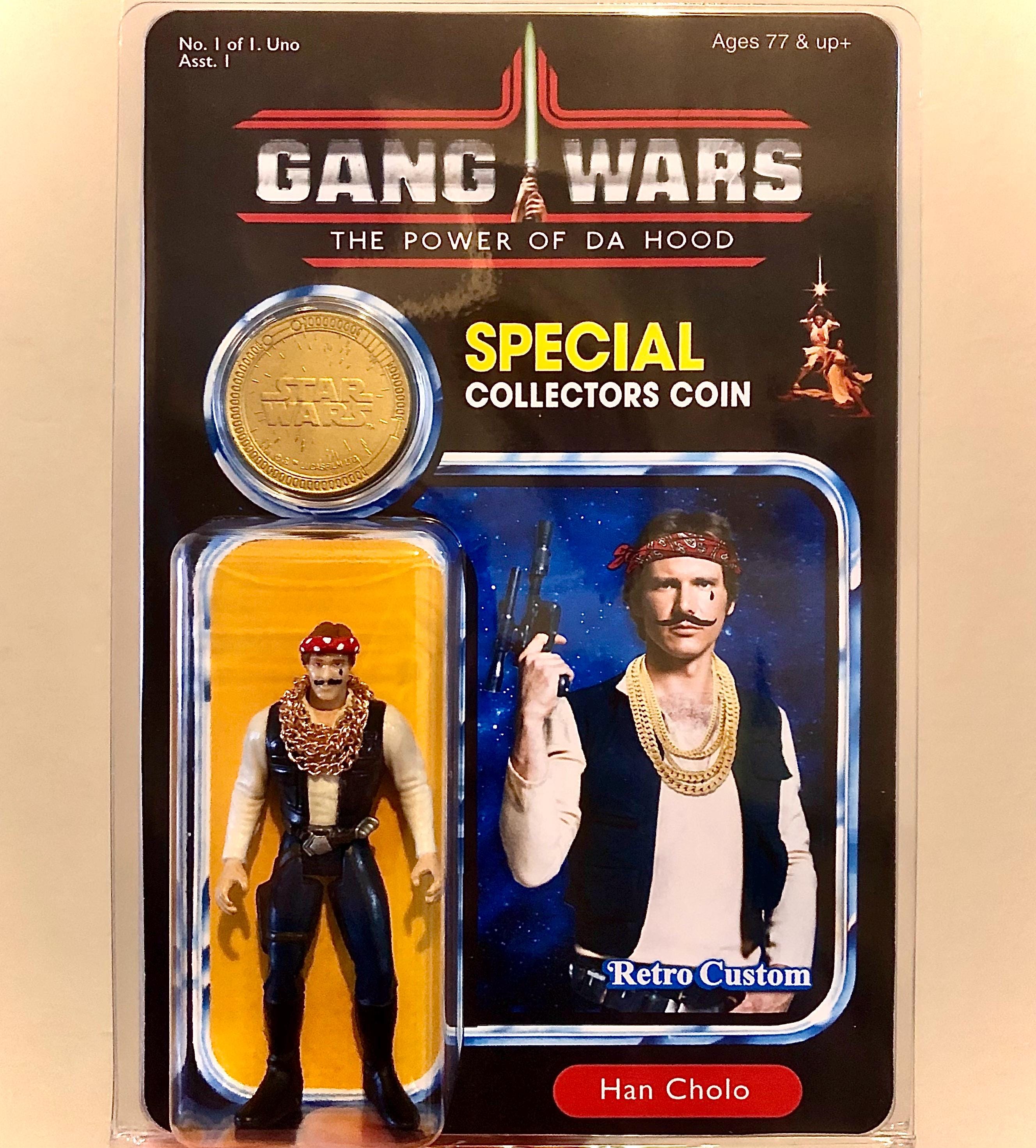 Custom Han Cholo Mashup Figure Star Wars Hand Made Han Solo 1 of 1