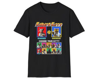 Camiseta unisex Softstyle con parodia de los gatos Karate Kitty