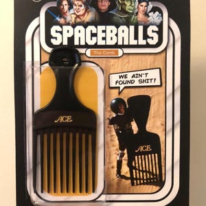 Spaceballs Hair Pick film Parody Star Wars op maat gemaakte kaart met kam in verpakking