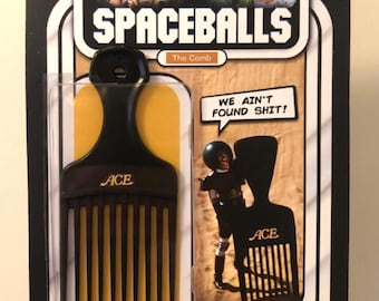Spaceballs Hair Pick movie Parody Star Wars custom made card with comb in package