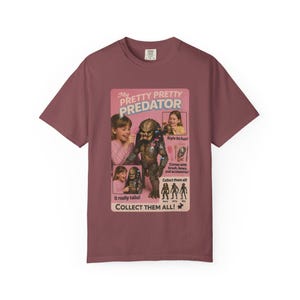 マイ・プリティ・プリティ・プレデターのパロディ ユニセックス ガーメントダイTシャツ レンガ