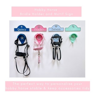 Hobby Horse Bridle Holder and Sign Set (stick horse)