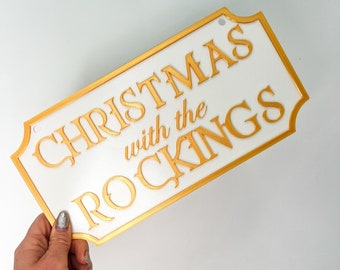 Personalised Christmas Family Sign - Indoor or Outdoor use