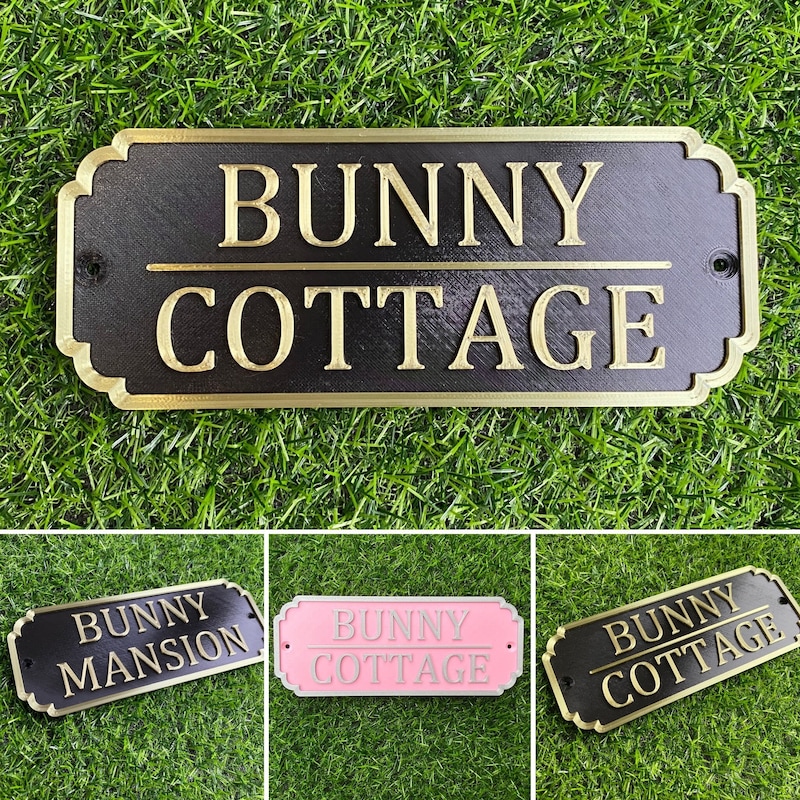 Personalised Rabbit Hutch Door Sign - 20 colour options