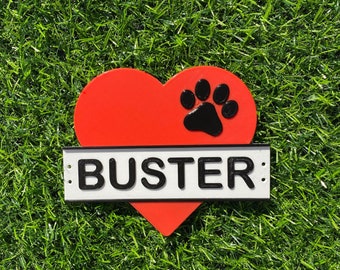 Personalised Pet Name Sign - 9 colour options