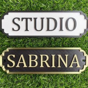 stable door name plate