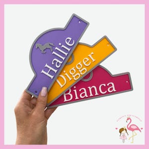 Personalised Stable Door Name Plate | The Motif Range MEDIUM | | Stall Door Plaque | Horse Door Sign | Pony Door Sign | Barn|Equestrian Gift