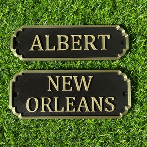 stall door name plate