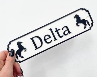 Personalised Stable Door Name Plate | Stall Door Sign | Custom Door Sign | Equestrian Door Sign |