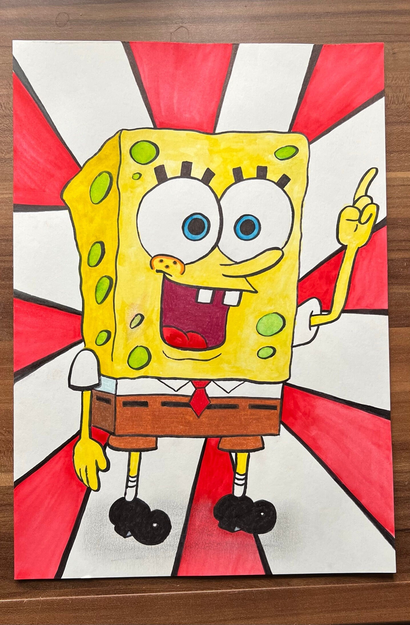 Spongebob Watercolor Draw Art Drawing - Etsy