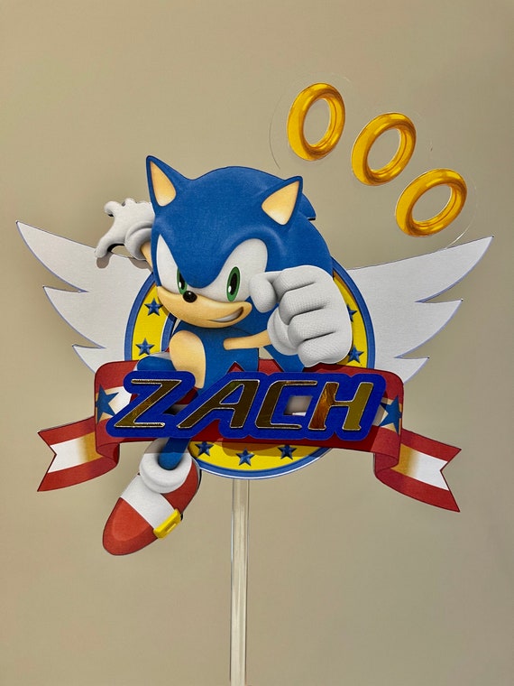 Sonic Cake Topper Sonic the Hedgehog Cake Topper 