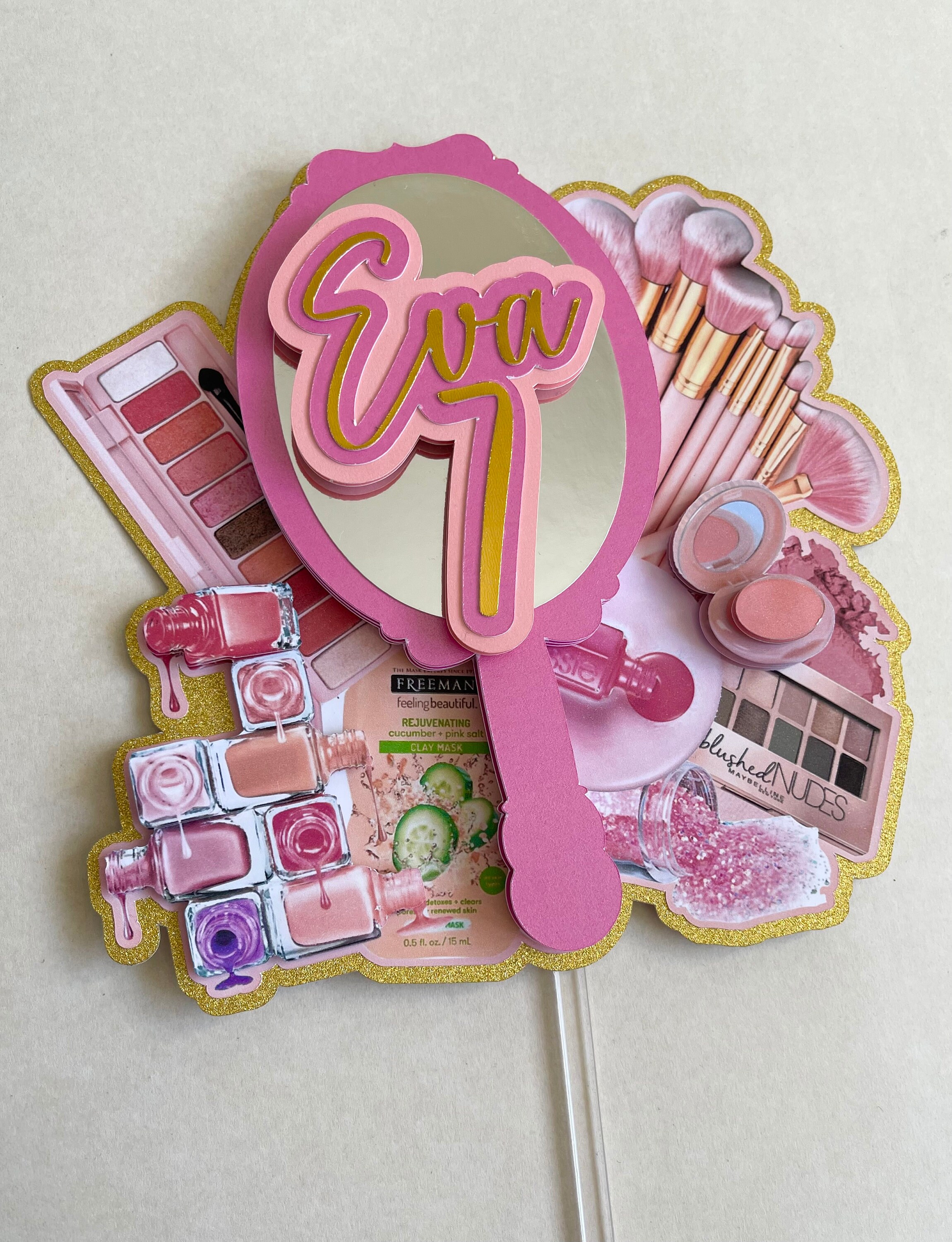 Makeup Cake Topper Girly Cake Topper Pamper Cake Topper Etsy UK