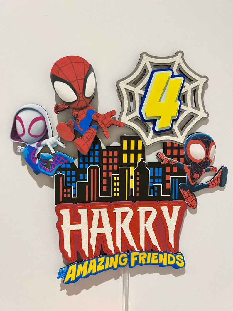 Spidey and His Amazing Friends Cake Topper Spidey Cake Topper - Etsy