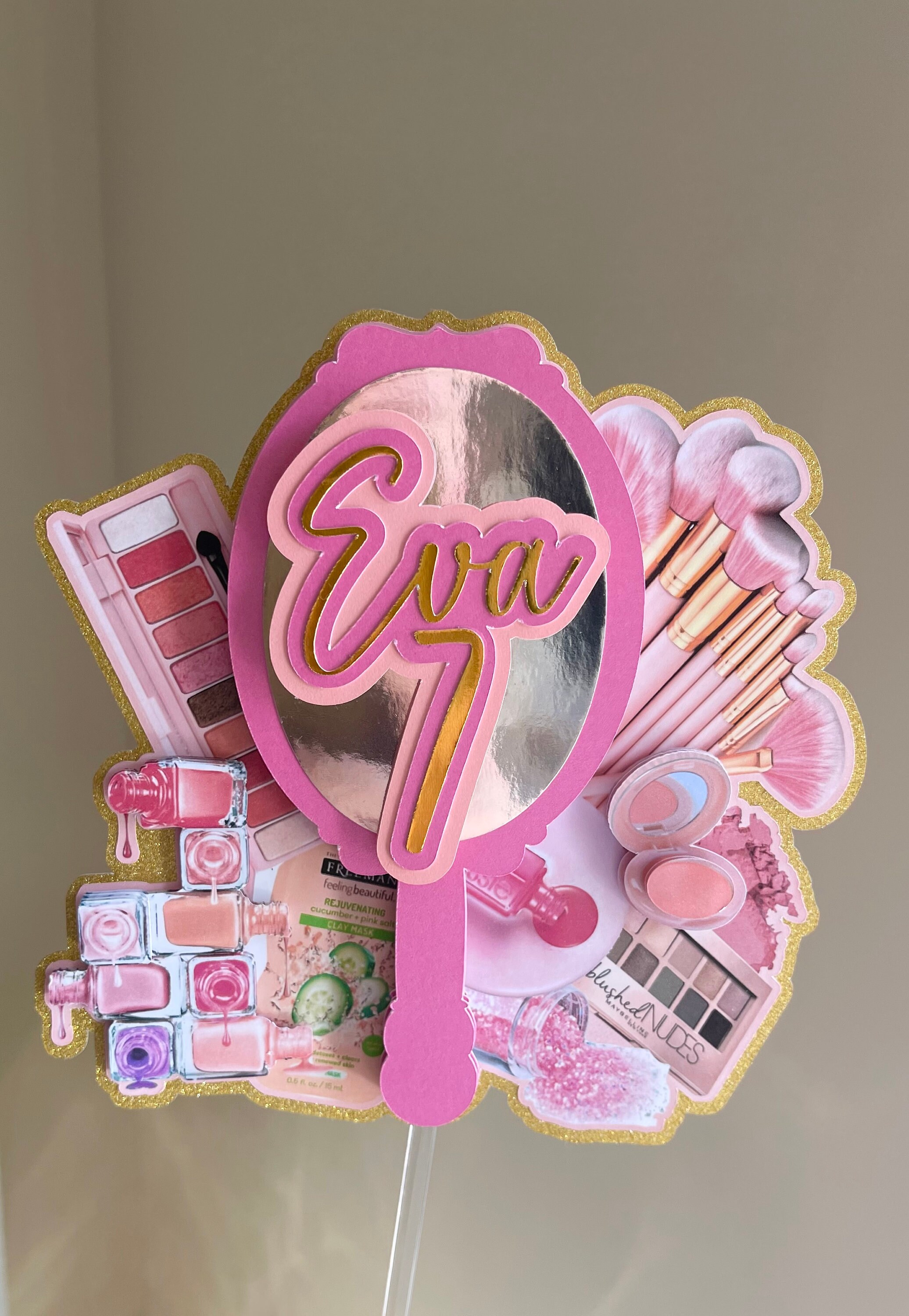 Makeup Cake Topper Girly Cake Topper Pamper Cake Topper Etsy UK