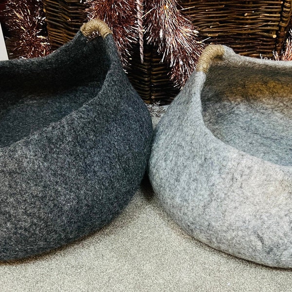 New designs added-Felt-Cat Cave- Pet House- Cat House- 100% Wool- Pet Cave- Kitten House- Handmade with love