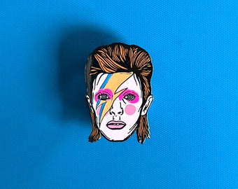 David Bowie Enamel Pin Badge